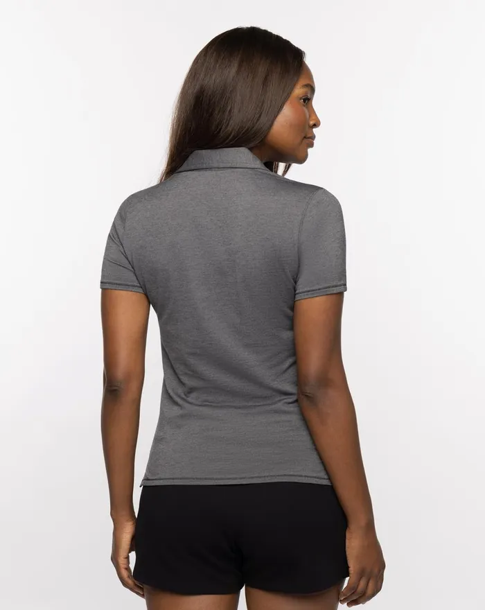 Women Polos TravisMathew FEATHERWEIGHT POLO Heather Black