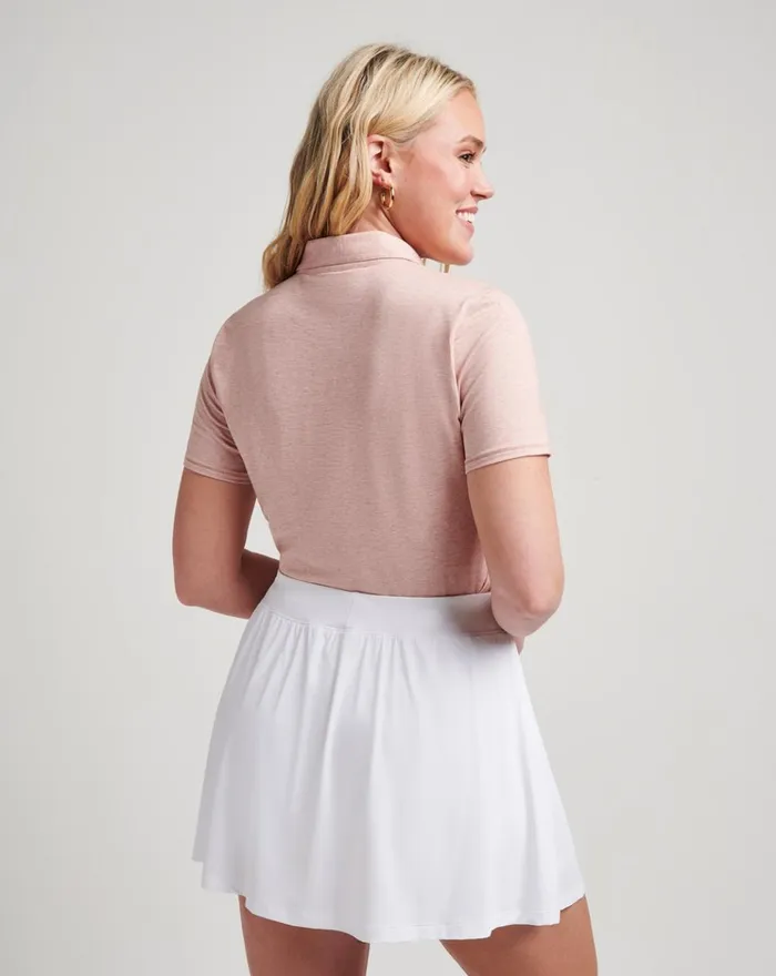 Women Polos TravisMathew FEATHERWEIGHT POLO Heather Brick Dust