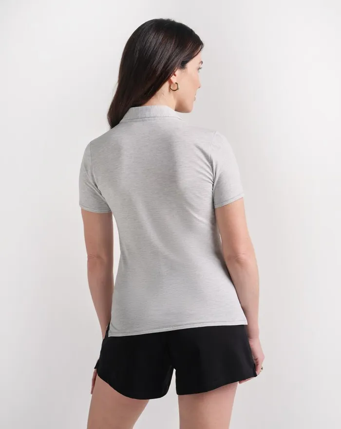 Women Polos TravisMathew FEATHERWEIGHT POLO Heather Light Grey