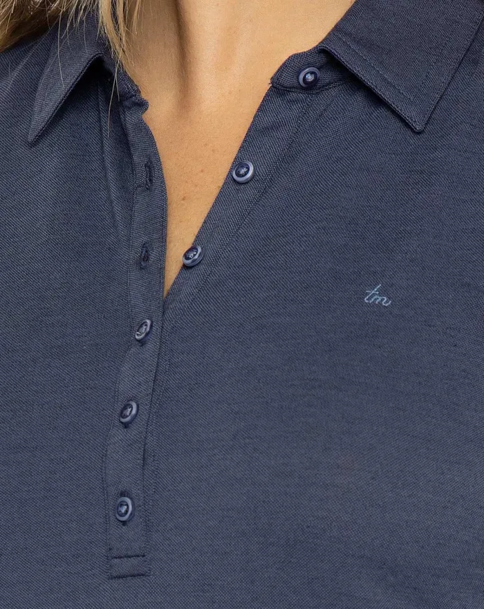 Women Polos TravisMathew FEATHERWEIGHT POLO Heather Mood Indigo