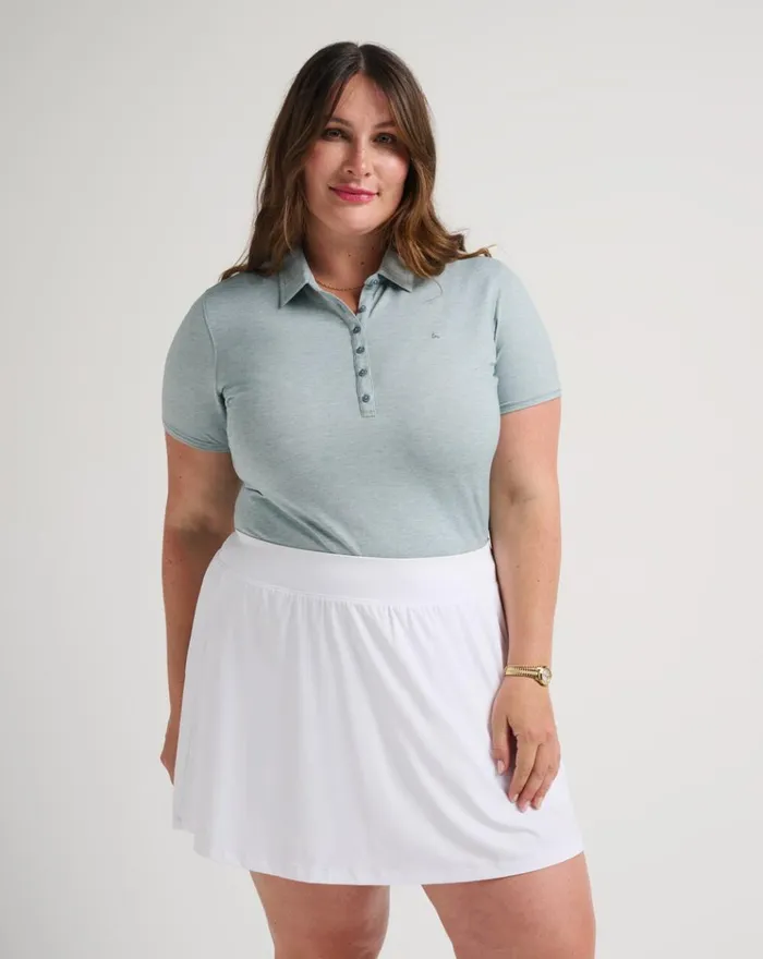 Women Polos TravisMathew FEATHERWEIGHT POLO Heather North Atlantic