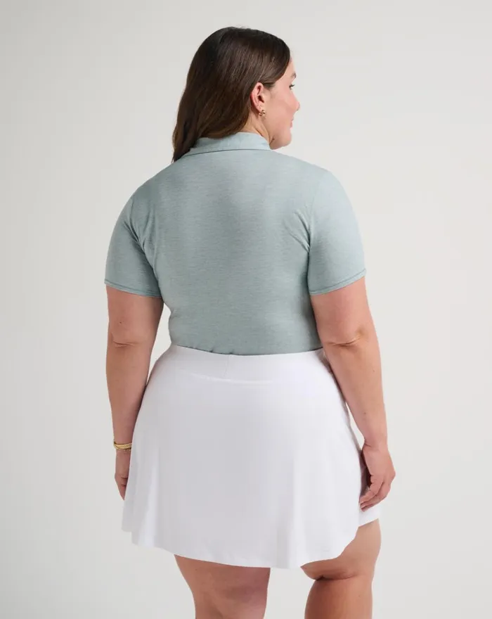 Women Polos TravisMathew FEATHERWEIGHT POLO Heather North Atlantic