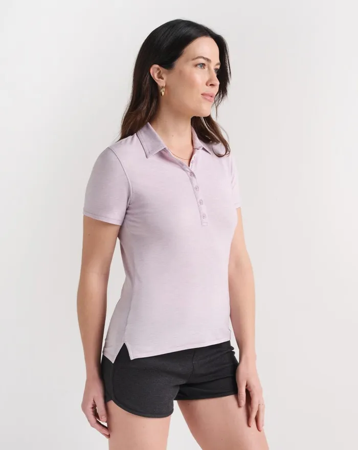 Women Polos TravisMathew FEATHERWEIGHT POLO Heather Orchid