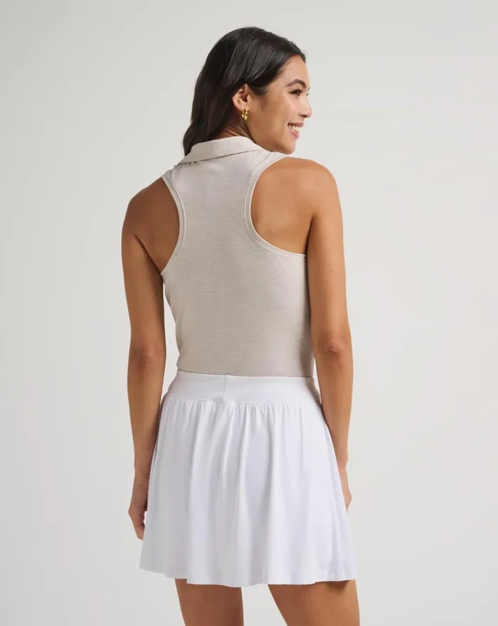 Women Polos TravisMathew MAJORCA SLEEVELESS POLO Heather Atmosphere