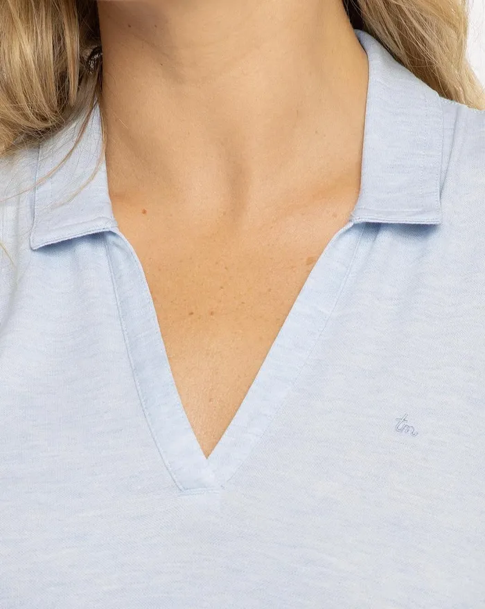 Women Polos TravisMathew MAJORCA SLEEVELESS POLO Heather Kentucky
