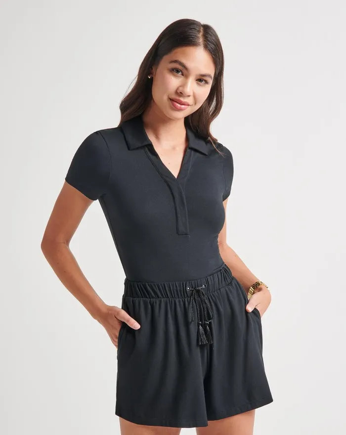 Women Polos TravisMathew ODESSA POLO Black