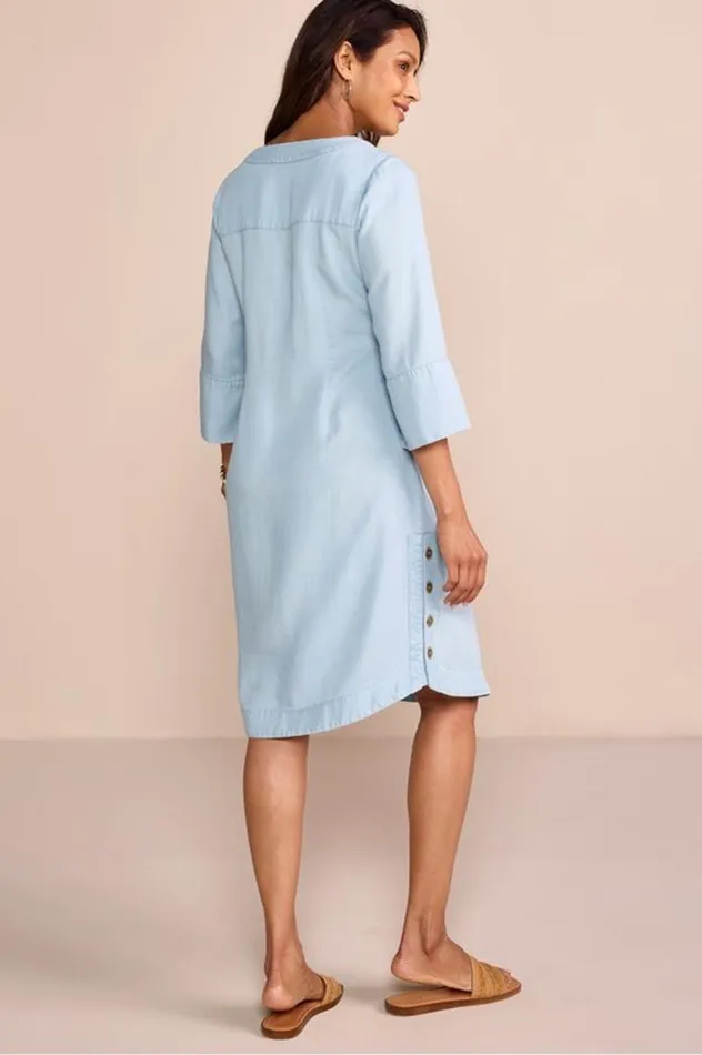 Women Positano Getaway Dress Denim Blue Soft Surroundings Dresses Women Positano Getaway Dress Denim Blue Soft Surroundings Dresses