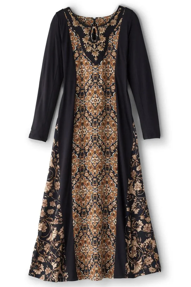 Women Priska Maxi Dress Autumn Tile Soft Surroundings Dresses Women Priska Maxi Dress Autumn Tile Soft Surroundings Dresses