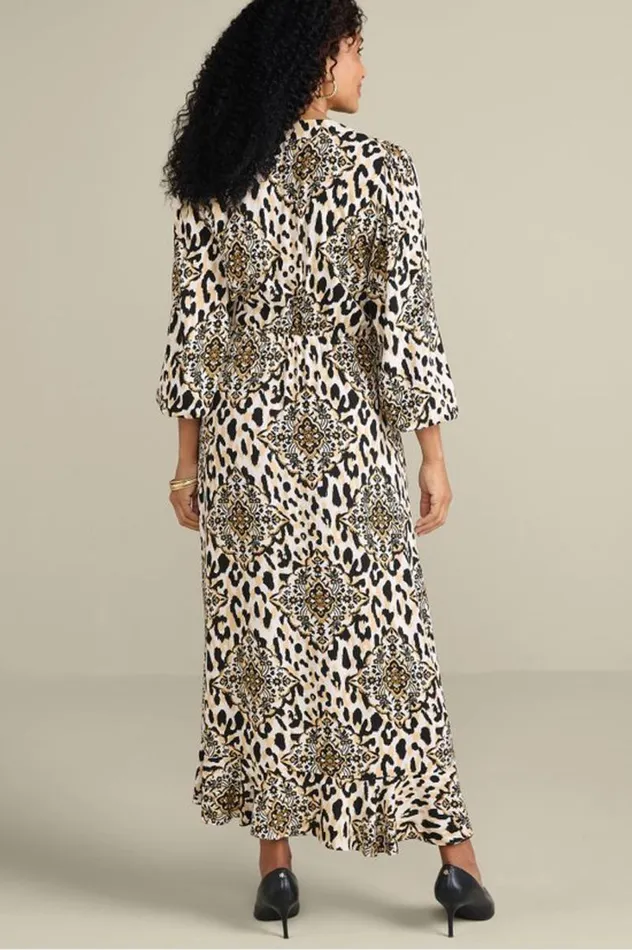 Women Priyani Midi Dress Leopard Medallion Soft Surroundings Dresses Women Priyani Midi Dress Leopard Medallion Soft Surroundings Dresses