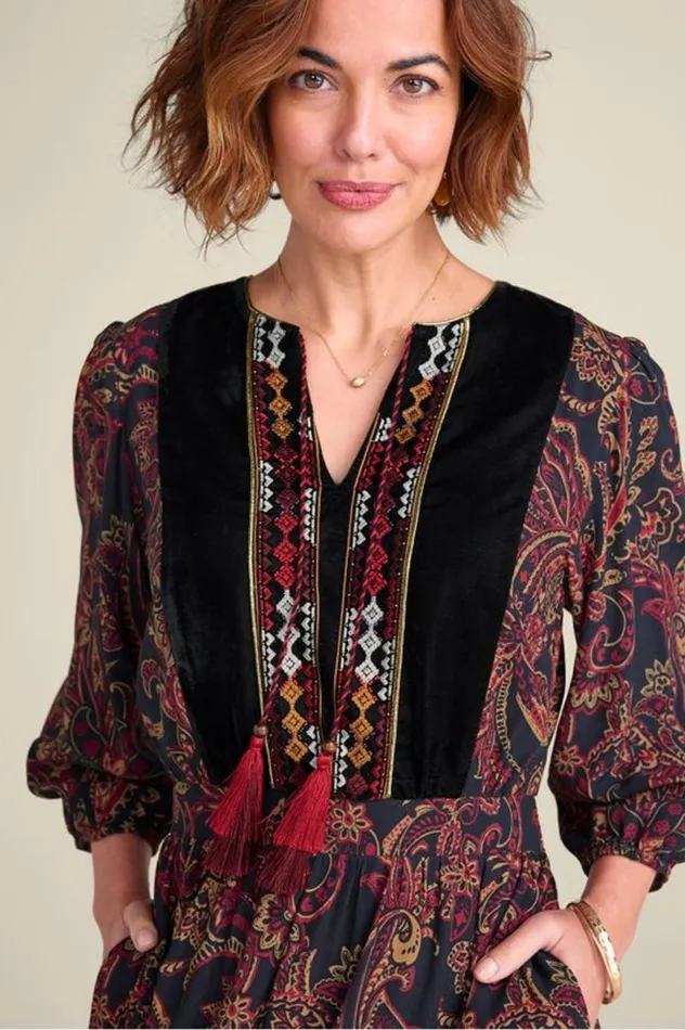 Women Quinn Maxi Dress Flowing Paisley Blackred Soft Surroundings Dresses Women Quinn Maxi Dress Flowing Paisley Blackred Soft Surroundings Dresses