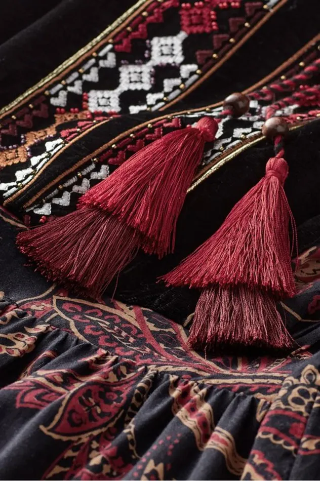 Women Quinn Maxi Dress Flowing Paisley Blackred Soft Surroundings Dresses Women Quinn Maxi Dress Flowing Paisley Blackred Soft Surroundings Dresses