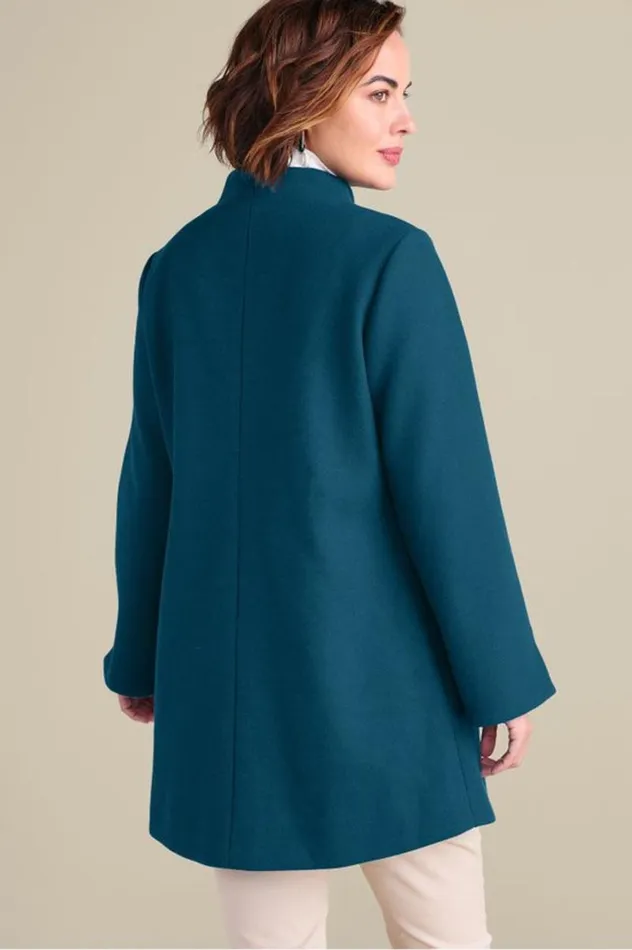 Women Rachel Swing Coat Sailor Blue Soft Surroundings Jackets and Coats Women Rachel Swing Coat Sailor Blue Soft Surroundings Jackets and Coats