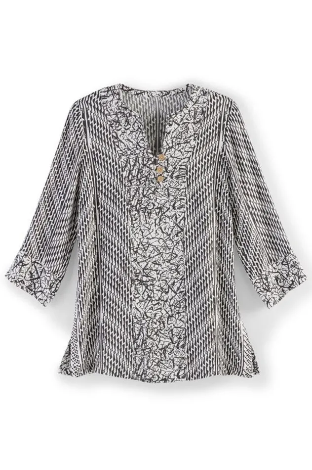 Women Ravello Top Blackwhite Abstract Soft Surroundings Tops Women Ravello Top Blackwhite Abstract Soft Surroundings Tops