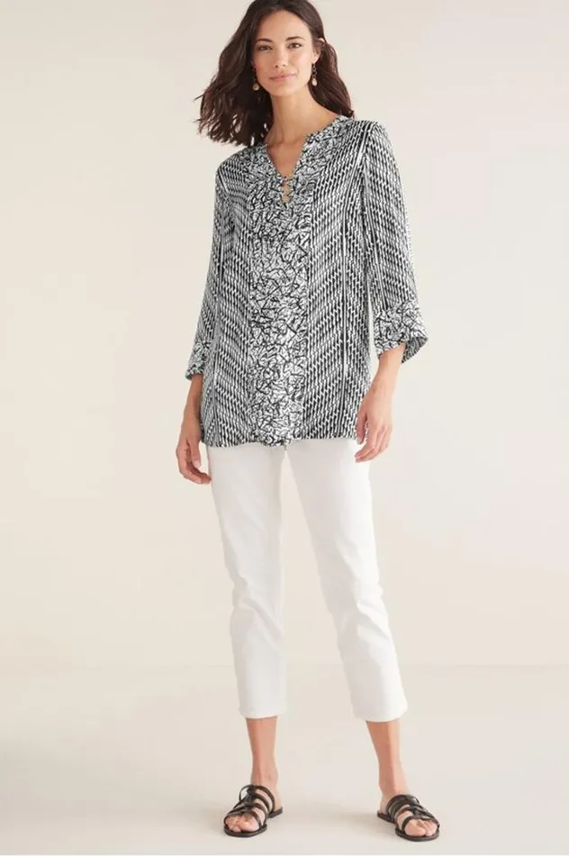 Women Ravello Top Blackwhite Abstract Soft Surroundings Tops Women Ravello Top Blackwhite Abstract Soft Surroundings Tops