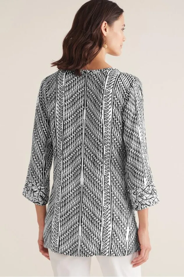 Women Ravello Top Blackwhite Abstract Soft Surroundings Tops Women Ravello Top Blackwhite Abstract Soft Surroundings Tops