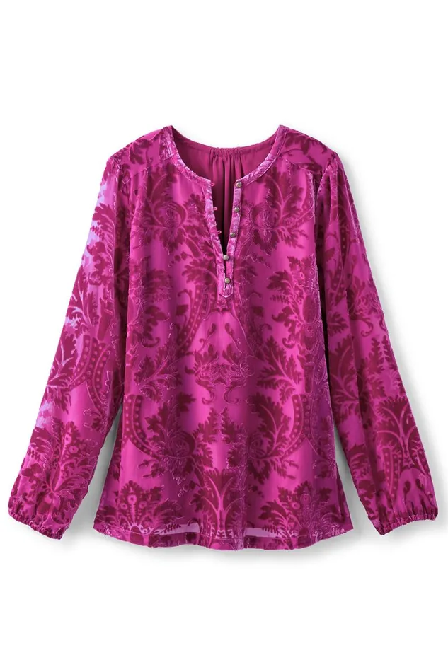 Women Reesha Velvet Top Sangria Soft Surroundings Tops Women Reesha Velvet Top Sangria Soft Surroundings Tops