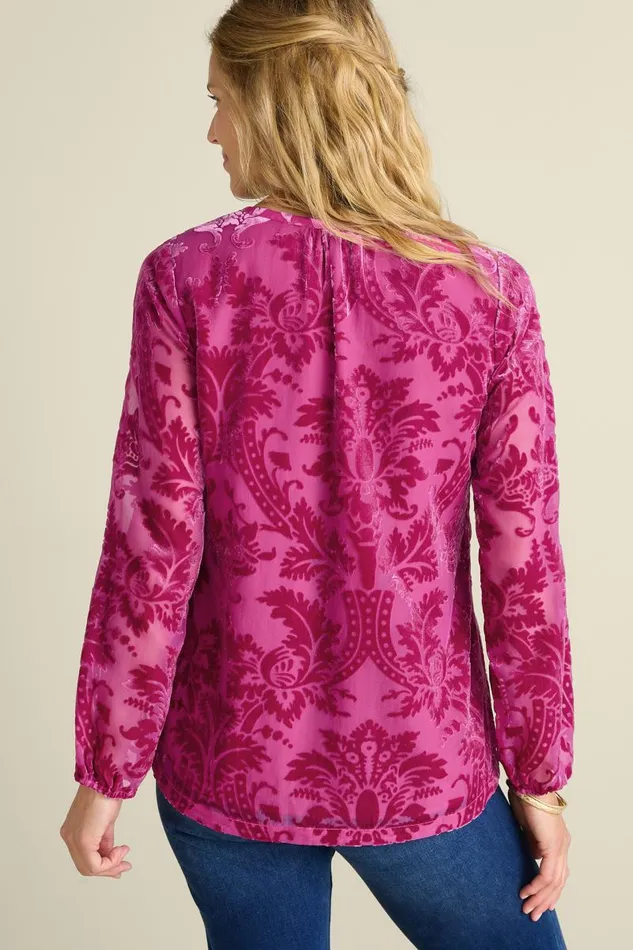 Women Reesha Velvet Top Sangria Soft Surroundings Tops Women Reesha Velvet Top Sangria Soft Surroundings Tops