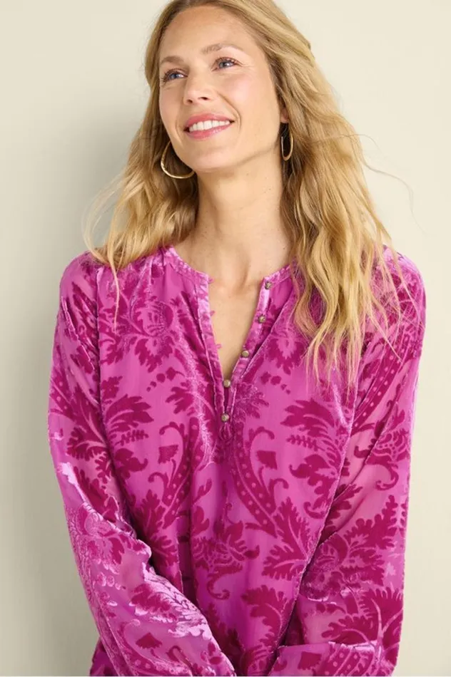 Women Reesha Velvet Top Sangria Soft Surroundings Tops Women Reesha Velvet Top Sangria Soft Surroundings Tops