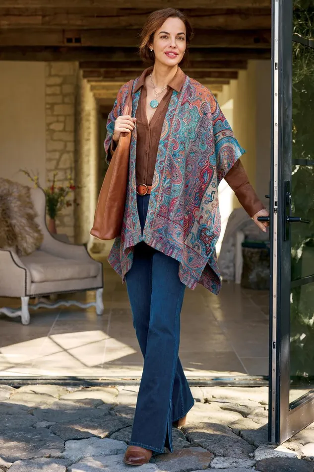 Women Rhea Woven Kimono Wrap Multi Soft Surroundings Scarves and Wraps Women Rhea Woven Kimono Wrap Multi Soft Surroundings Scarves and Wraps
