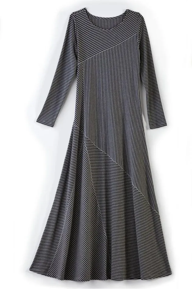 Women Ryley Dress Brownblack Stripe Soft Surroundings Dresses Women Ryley Dress Brownblack Stripe Soft Surroundings Dresses