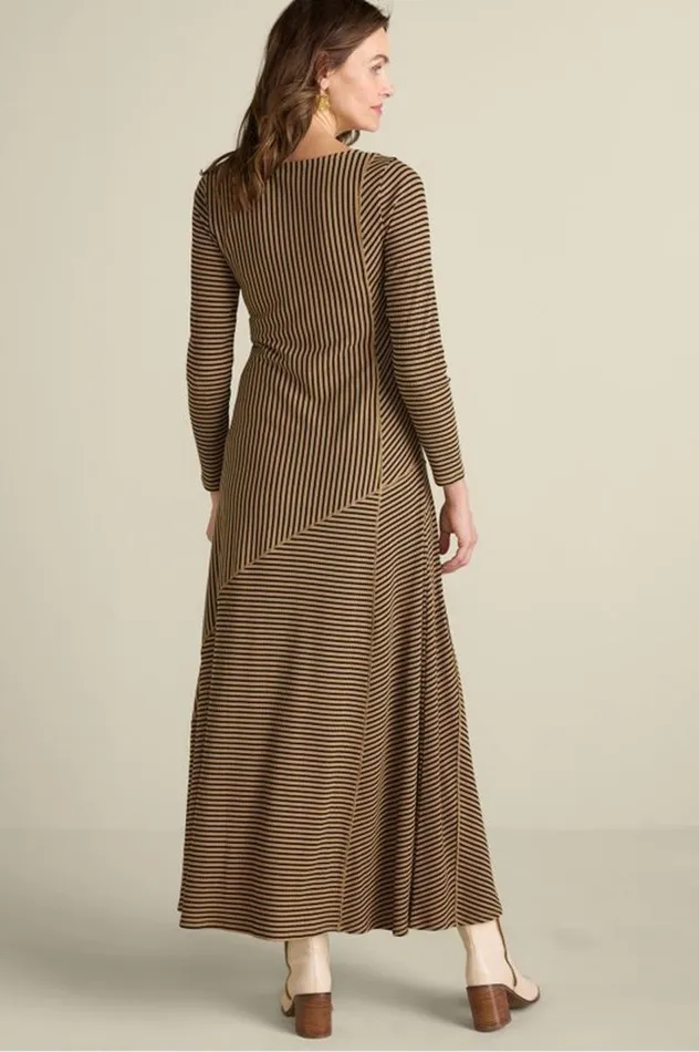 Women Ryley Dress Brownblack Stripe Soft Surroundings Dresses Women Ryley Dress Brownblack Stripe Soft Surroundings Dresses