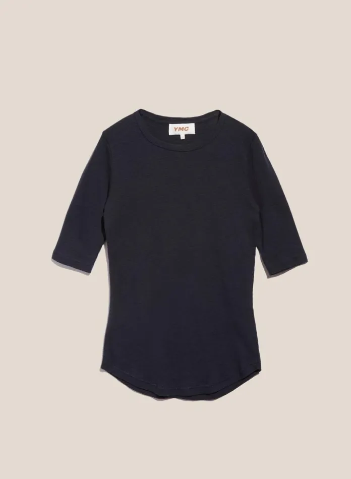 Womens Earth YMC Earth Charlotte ShortSleeved TShirt Navy