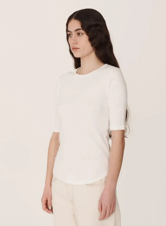 Womens Earth YMC Earth Charlotte ShortSleeved TShirt White
