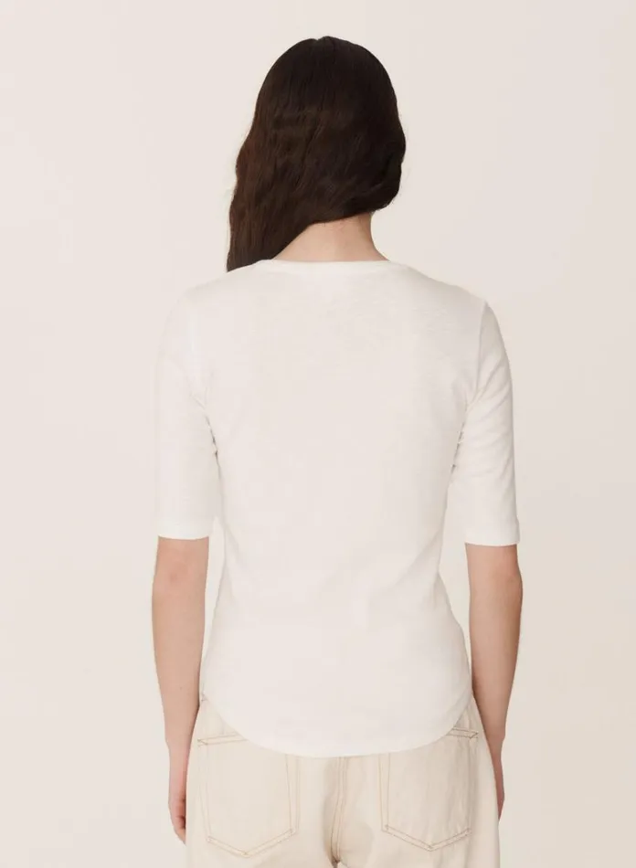 Womens Earth YMC Earth Charlotte ShortSleeved TShirt White