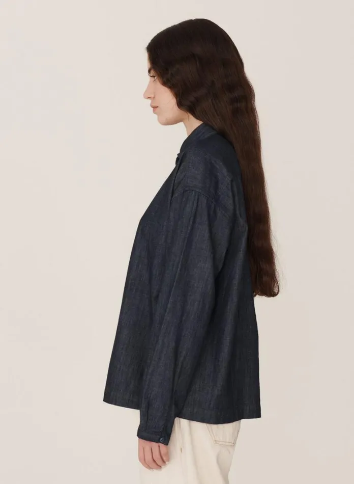 Womens Earth YMC Earth Marianne Denim Shirt Dark Indigo