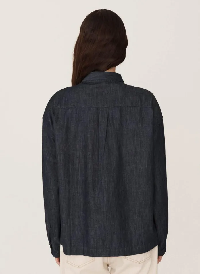 Womens Earth YMC Earth Marianne Denim Shirt Dark Indigo