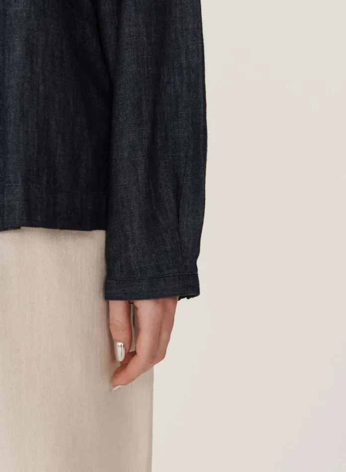 Womens Earth YMC Earth Marianne Denim Shirt Dark Indigo