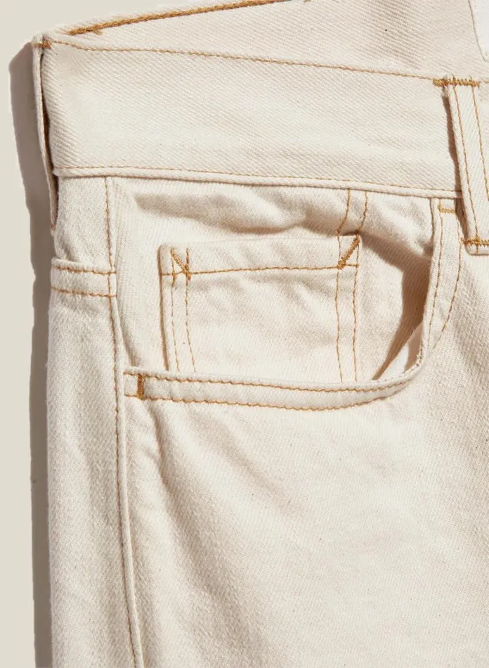 Womens Earth YMC Earth Tearaway Selvedge Denim Jean Ecru