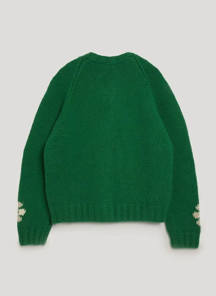 Womens Knitwear YMC Atomic Cardigan Green