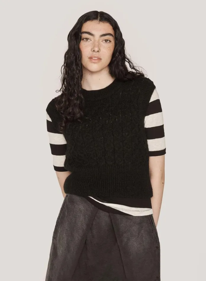 Womens Knitwear YMC Farrow Knit Black