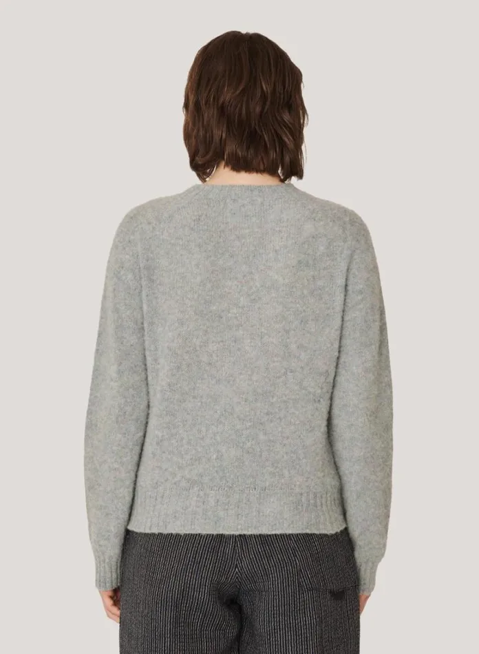 Womens Knitwear YMC Jets Crew Neck Jumper Mint Green