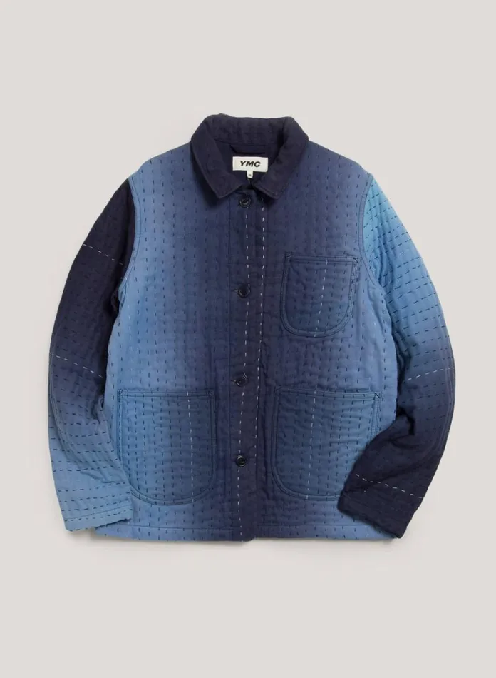 Womens Outerwear YMC Labour Chore Jacket Blue