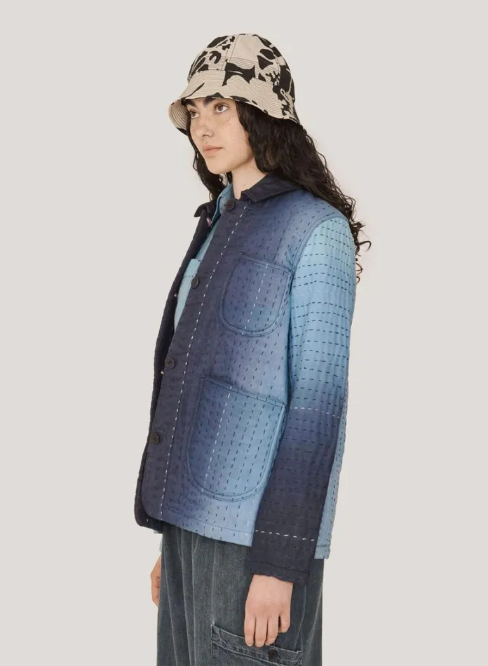 Womens Outerwear YMC Labour Chore Jacket Blue