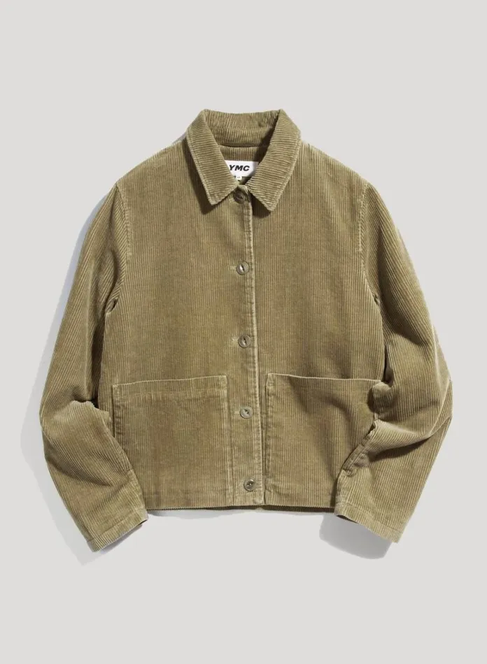 Womens Outerwear YMC Ronnie Corduroy Jacket Olive