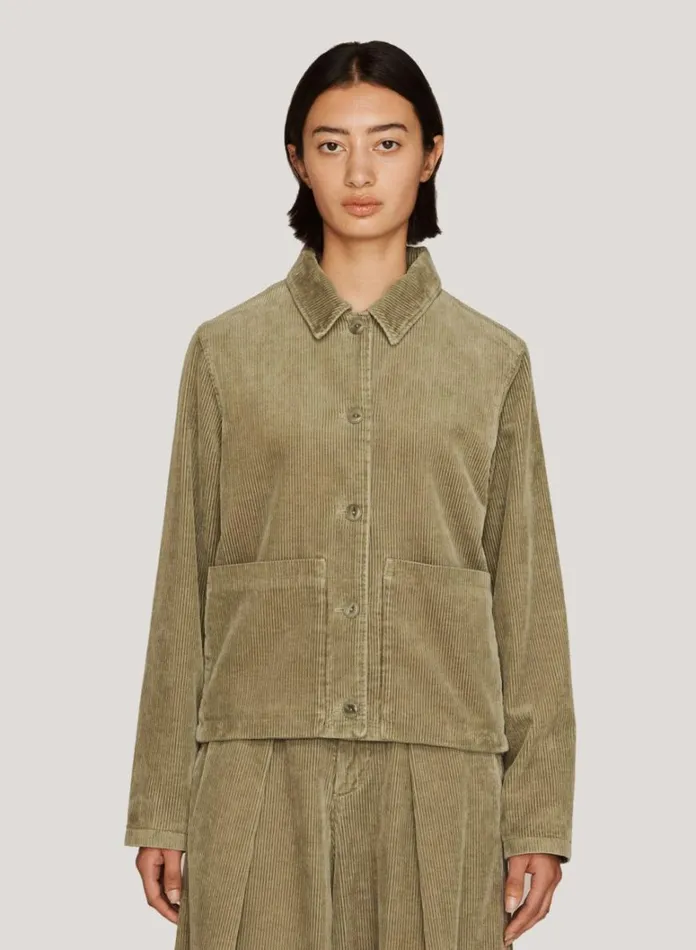 Womens Outerwear YMC Ronnie Corduroy Jacket Olive