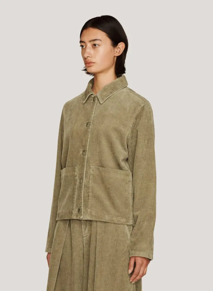 Womens Outerwear YMC Ronnie Corduroy Jacket Olive