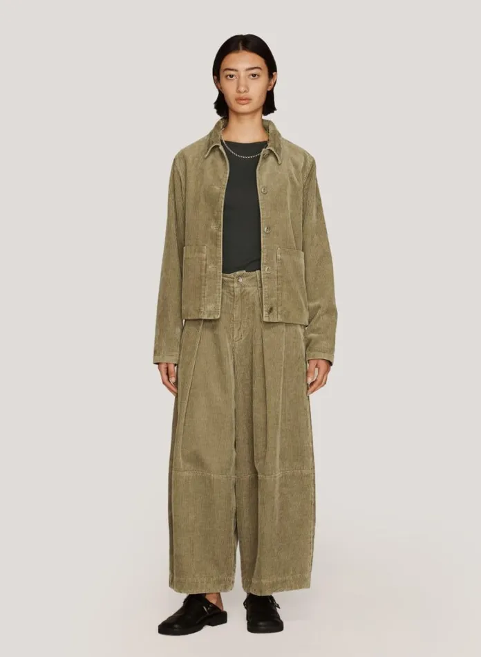 Womens Outerwear YMC Ronnie Corduroy Jacket Olive