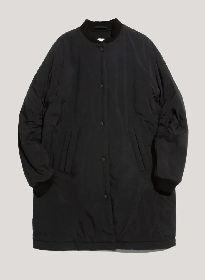 Womens Outerwear YMC Sharks Baseball Ripstop Coat Black