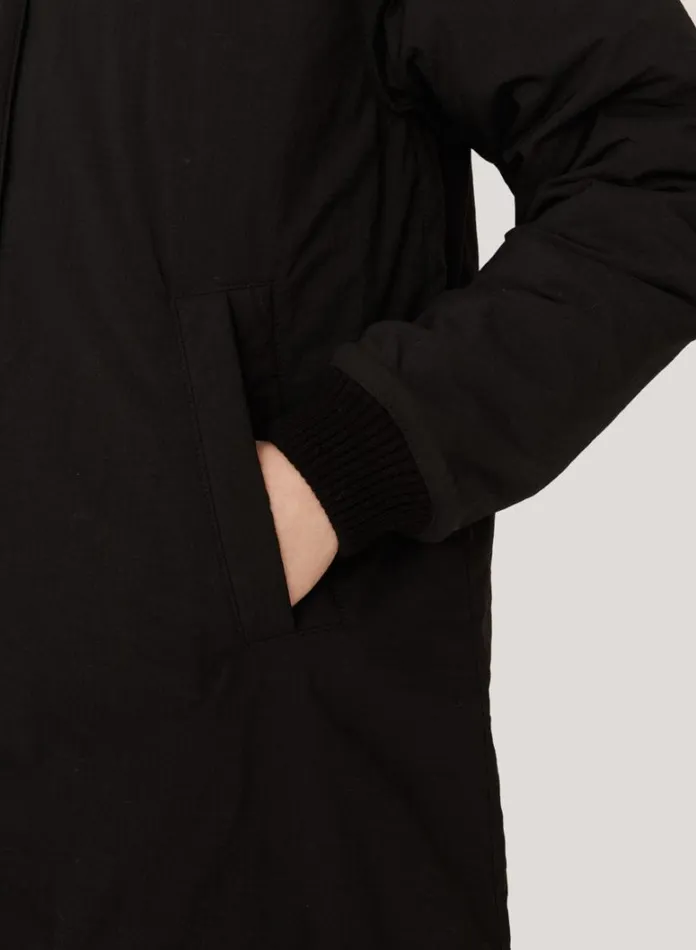 Womens Outerwear YMC Sharks Baseball Ripstop Coat Black