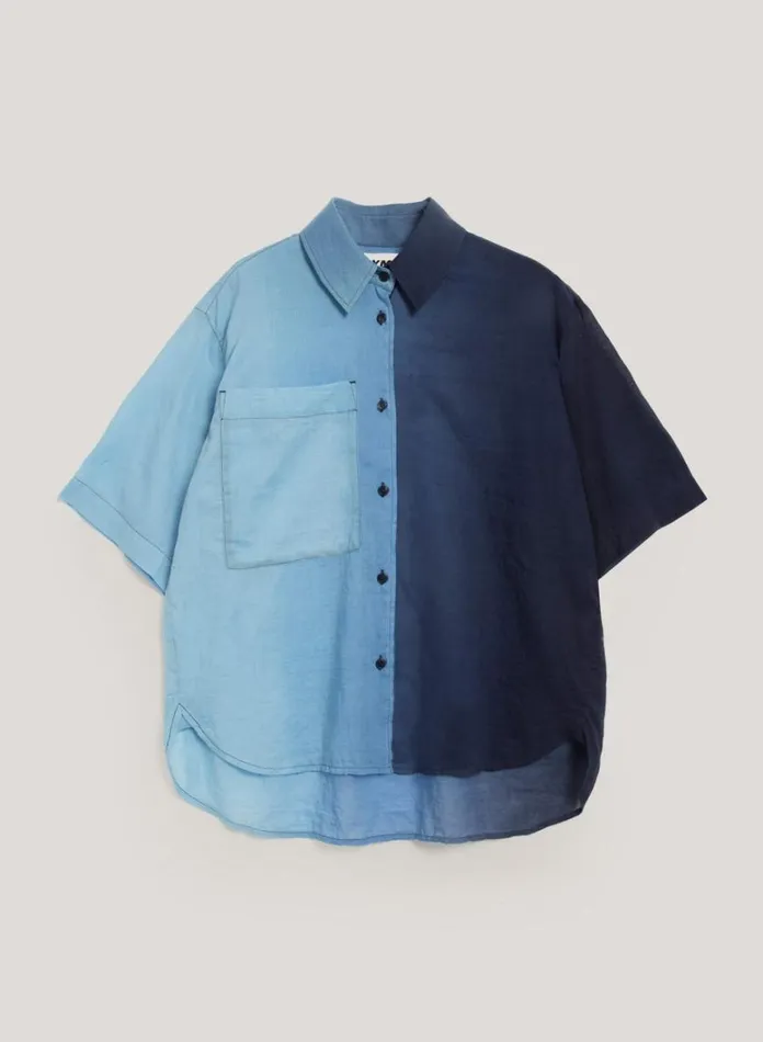 Womens Shirts YMC Eva Shirt Blue
