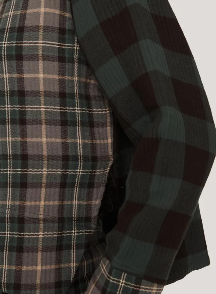 Womens Shirts YMC Gia Check Top Green Multi