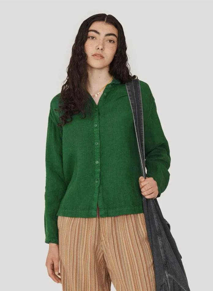 Womens Shirts YMC Marianne Shirt Green