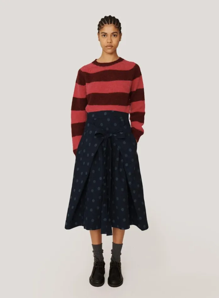 Womens Shorts and Skirts YMC George Jacquard Skirt Indigo