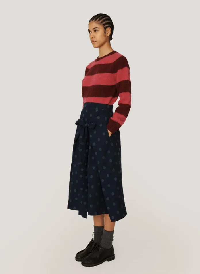Womens Shorts and Skirts YMC George Jacquard Skirt Indigo