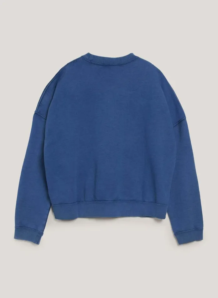 Womens Sweatshirts YMC Almost Grown Sweatshirt Blue