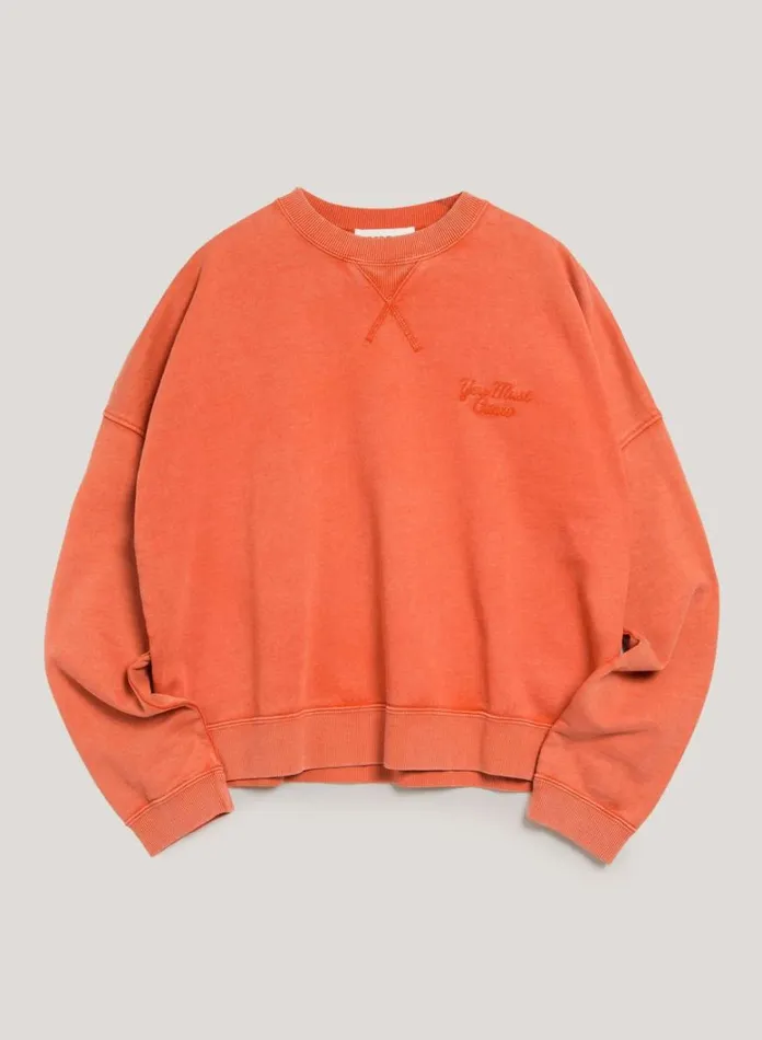 Womens Sweatshirts YMC Almost Grown Sweatshirt Orange